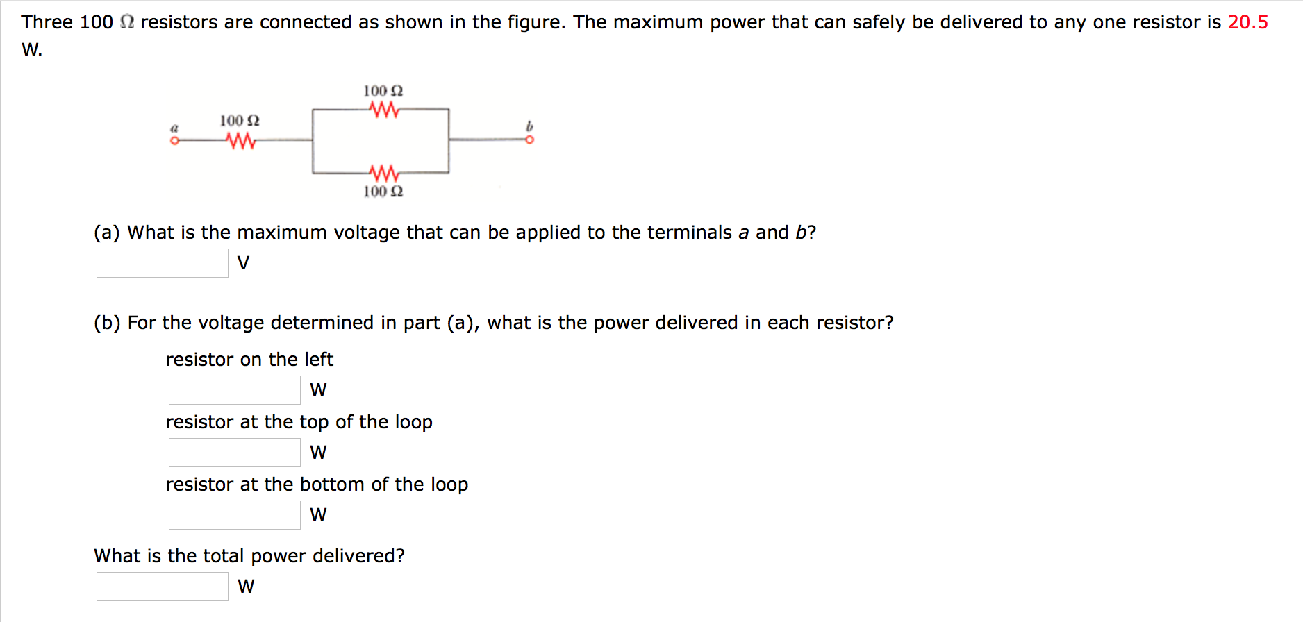 Answered: Three 100 Resistors Are Connected As… | Bartleby