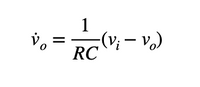 1
vo
(v; – v)
=
RC
