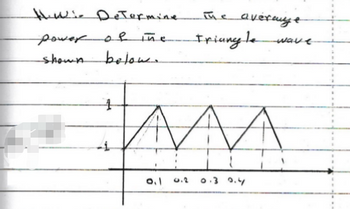 Hiwi. Determine
power of the
shown
below.
1
-i
A
0.1
The average
Friangle
wave
A
0.3 0.4