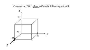 Answered: X Construct a (2 0 1) plane within the… | bartleby