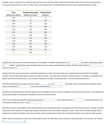 Answered: Consider a town in which only two… | bartleby