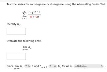 Answered: Test The Series For Convergence Or… | Bartleby