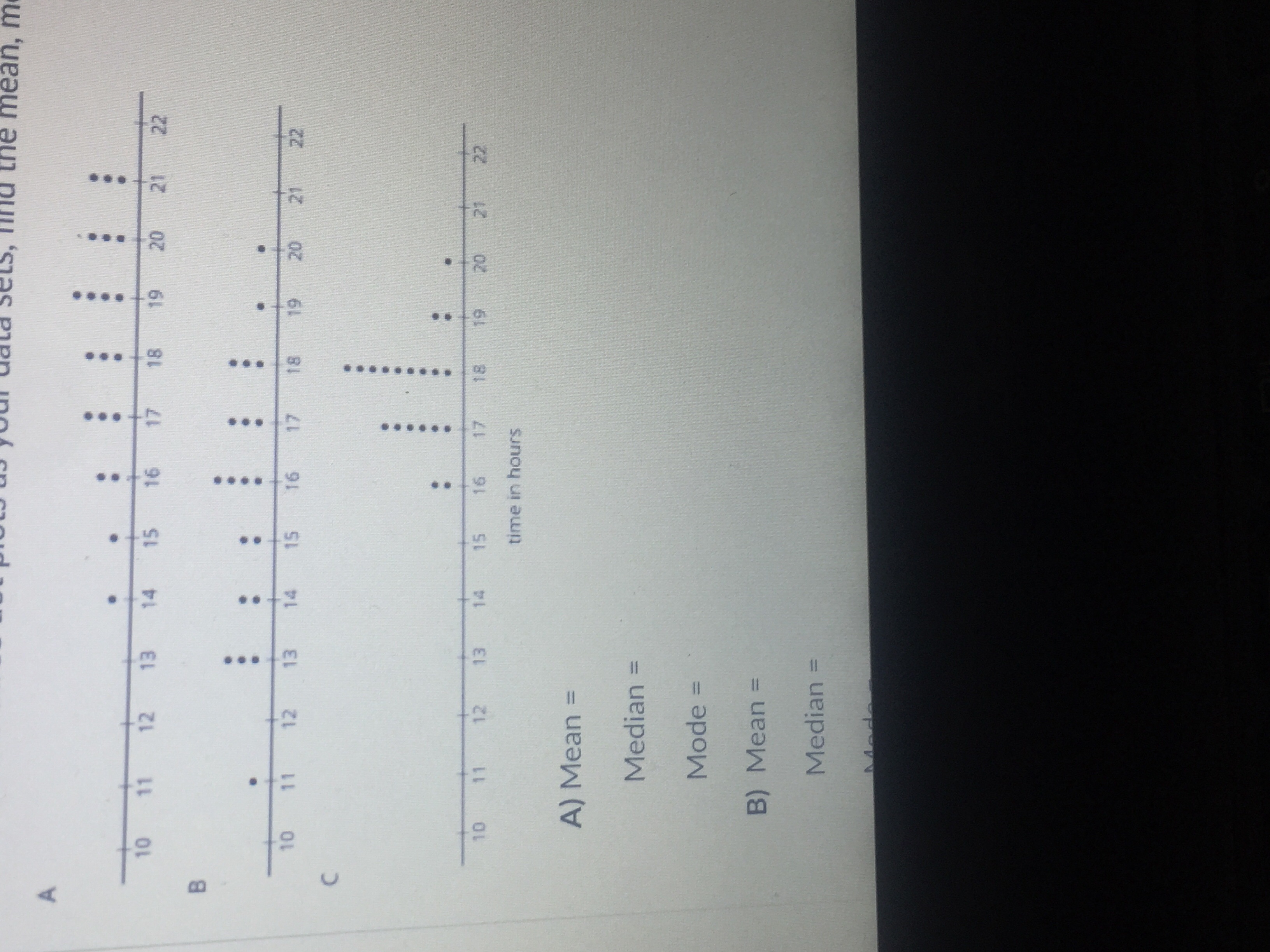 Answered: Find The Mean Median Mode For Letter B | Bartleby