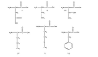 H2N -CH -C-OH
H,N -CH-C-OH
H2N -CH-C-
он
I
II
II
ČH2
CH2
ČH-OH
CH3
ČH3
OH
H2N -CH-
OH-
H2N -CH-C
CH2
H2N-CH-C-OH
HO-
CH2
CH2
CH2
CH2
ČH3
ČH3
IV
VI
