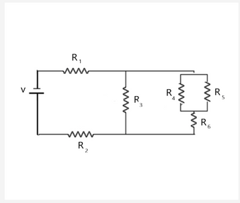 Answered: V = 55.1 V; R1 = 198 Ohms; R2 = 151… | bartleby