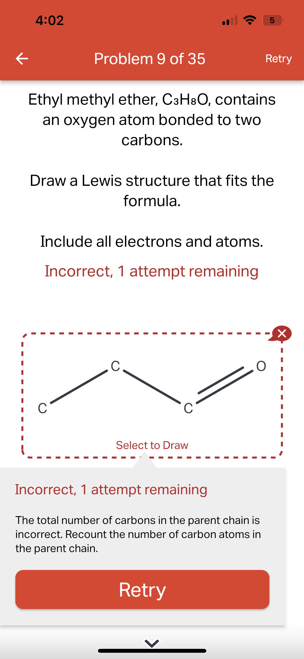 ether lewis structure