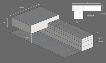 24 FT
100 FT
24 FT
70 FT
210 FT
40 FT
TOP VIEW
36 FT
3 FLOORS