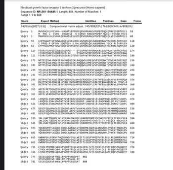 fibroblast growth factor receptor 3 isoform 3 precursor [Homo sapiens]
Sequence ID: NP_001156685.1 Length: 808 Number of Matches: 1
Range 1: 1 to 808
Score
Expect Method
Gaps
1478 bits(3827) 0.00) Compositional matrix adjust. 745/808(92%) 765/808(94%) 6/808 (0%)
58
Query 1 MVVPACVLVFCVAV--VAGATSEPPGPEQRVVRRAAEVPGPEPSQQEQVAFGSGDTVELS
CVAV VAGA+SE G EQRVV RAAEVPGPEP QQEQ+ FGSGD VELS
Sbjct 1 MGAPACALALCVAVAIVAGASSESLGTEQRVVGRAAEVPGPEPGOQEQLVFGSGDAVELS
60
Query 59
Sbjct 61
Query 119
CHPPGGAPTGPTVWAKDGTGLVASHRILVGPQRLQVLNASHEDAGVYSCQHRL TRRVLCH 118
C PPGG P GPTVW KDGTGLV S R+LVGPQRLQVLNASHED+G YSC+ RLT+RVLCH
CPPPGGGPMGPTVWVKDGTGLVPSERVLVGPORLOVLNASHEDSGAYSCRQRL TQRVLCH
120
M PAC L
Identities
Positives
FSVRVTDAPSSGDDEDGEDVAE ----DTGAPYWTRPERMDKKLLAVPAANTVRFRCPAAG 174
FSVRVTDAPSSGDDEDGED AE DTGAPYWTRPERMDKKLLAVPAANTVRFRCPAAG
180
Sbjct 121
Query 175
Sbjct 181
234
240
Query
294
235 YTLDVLERSPHRPILQAGLPANQTAILGSDVEFHCKVYSDAQPHIQWLKHVEVNGSKVGP
YTLDVLERSPHRPILQAGLPANQTA+LGSDVEFHCKVYSDAQPHIQWLKHVEVNGSKVGP
Sbjct 241 YTLDVLERSPHRPILQAGLPANQTAVLGSDVEFHCKVYSDAQPHIQWLKHVEVNGSKVGP
Query 295
300
DGTPYVTVLKSWISENVEADARLRLANVSERDGGEYLCRATNFIGVAEKAFWLRVHGPQA
354
Sbjct 301
DGTPYVTVLKSWISESVEADVRLRLANVSERDGGEYLCRATNFIGVAEKAFWLSVHGPRA
360
Query 355 AEEELMETDEAGSVYAGVLSYGVVFFLFILVVAAVILCRLRSPPKKGLGSPTVHKVSRFP 414
AEEEL+E DEAGSVYAG+LSYGV FFLFILVVAAV LCRLRSPPKKGLGSPTVHK+SRFP
Sbjct 361 AEEELVEADEAGSVYAGILSYGVGFFLFILVVAAVTLCRLRSPPKKGLGSPTVHKISRFP 420
474
480
LKRQVSLESNSSMNSNTPLVRIARLSSGEGPVLANVSELELPADPKWELSRTRLTLGKPL
Query 415
Sbjct 421
LKRQVSLESNASMSSNTPLVRIARLSSGEGPTLANVSELELPADPKWELSRARLTLGKPL
Query 475
Sbjct 481
GEGCFGQVVMAEAIGIDKDRTAKPVTVAVKMLKDDATDKDLSDLVSEMEMMKMIGKHKNI 534
GEGCFGQVVMAEAIGIDKDR AKPVTVAVKMLKDDATDKDLSDLVS EMEMMKMIGKHKNI
GEGCFGQVVMAEAIGIDKDRAAKPVTVAVKMLKDDATDKDLSDLVSEMEMMKMIGKHKNI 540
INLLGACTQGGPLYVLVEYAAKGNLREFLRARRPPGMDYSFDACRL PEEQLTCKDLVSCA 594
INLLGACTOGGPLYVLVEYAAKGNLREFLRARRPPG+DYSFD C+ PEEQLT KDLVSCA
INLLGACTQGGPLYVLVEYAAKGNLREFLRARRPPGLDYSFDTCKPPEEQLTFKDLVSCA 600
Query 535
Sbjct 541
Query 595
YQVARGMEYLASQKCIHRDLAARNVLV ONVMKIADFGLARDVHNLDYYKKTTNGRLPV 654
Sbjct 601
YQVARGMEYLASQKCIHRDLAARNVLVTEDNVMKIADFGLARDVHNLDYYKKTTNGRLPV
YQVARGMEYLASQKCIHRDLAARNVLVTEDNVMKIADFGLARDVHNLDYYKKTTNGRLPV 660
Query 655 KWMAPEALFDRVYTHQSDVWSFGVLLWEIFTLGGSPYPGIPVEELFKLLKEGHRMDKPAS 714
KWMAPEALFDRVYTHQSDVWSFGVLLWEIFTLGGSPYPGIPVEELFKLLKEGHRMDKPA+
Sbjct 661 KWMAPEALFDRVYTHOSDVWSFGVLLWEIFTLGGSPYPGIPVEELFKLLKEGHRMDKPAN
720
Query 715 CTHDLYMIMRECWHAVPSQRPTFKQLVEDLDRILTVTSTDEYLDLSVPFEQYSPGGQDTP 774
CTHDLYMIMRECWHA PSQRPTFKQLVEDLDR+LTVTSTDEYLDLS PFEQYSPGGQDTP
Sbjct 721
CTHDLYMIMRECWHAAPSORPTFKOLVEDLDRVLTVTSTDEYLDLSAPFEQYSPGGQDTP 780
Query 775
Sbjct 781
FSVRVTDAPSSGDDEDGEDEAEDTGVDTGAPYWTRPERMDKKLLAVPAANTVRFRCPAAG
NPTPSISWLKNGKEFRGEHRIGGIKLRHQQWSLVMESVVPSDRGNYTCVVENKFGSIRQT
NPTPSISWLKNG+EFRGEHRIGGIKLRHQQWSLVMESVVPSDRGNYTCVVENKFGSIRQT
NPTPSISWLKNGREFRGEHRIGGIKLRHQQWSLVMESVVPSDRGNYTCVVENKFGSIRQT
DGTPYVTVLKSWISE+VEAD RLRLANVSERDGGEYLCRATNFIGVAEKAFWL VHGP+A
LKROVSLESN+SM+SNTPLVRIARLSSGEGP LANVSELELPADPKWELSR RLTLGKPL
SSSSSGDDSVF THDL LPPGPPSNGGPRT 802
SSSSSGDDSVF HDLLPP PPS+GG RT
SSSSSGDDSVFAHDL LPPAPPSSGGSRT
808
Frame