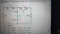 Given the circuit below and the associated set of voltages and currents, the real Power developed by the independent
voltage source is
V1
V3
j2 N +
j3 N
12 03
Vs
39 I,
-j16 N=
V = 150 /0° V
V = (78 – j104) V
V2 = (72 + j104) V
I, = (-26 – j52) A
I, = (-2+ j6) A
I = (-24 – j58) A
V3 = (150 – j130) V
