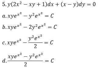 Answered 5 Y 2x2 Xy 1 Dx X Y Dy 0 A Bartleby