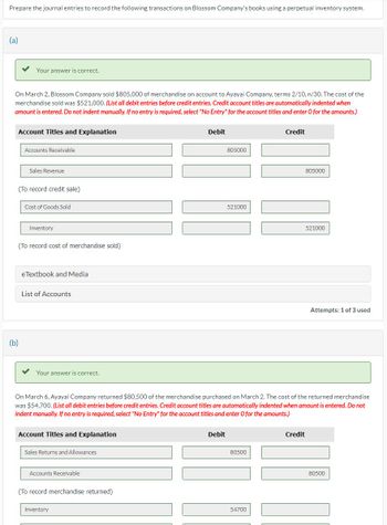 Answered: On March 6, Ayayai Company returned… | bartleby