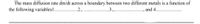 The mass diffusion rate dm/dt across a boundary between two different metals is a function of
the following variables1......
.2.,
and 4...
