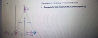 Point charges q - +12 nC and q - -12 nC are 0.100 m apart
• Compute for the electric field at points (b) and (c)
Rom
13.0
