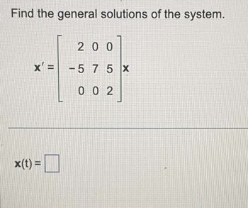 Answered: Find The General Solutions Of The… | Bartleby