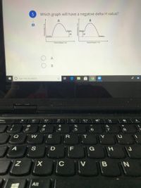 Which graph will have a negative delta H value?
A
Podut
AH
AH
Reation Pog
Reaction Pog
Type here to search
Le avo
Esc
Lock
F2
F3
F5
F10
%23
&
2
4
7
W
E
T
A
D F
G H
|C
V B
Alt
A LO
AB
