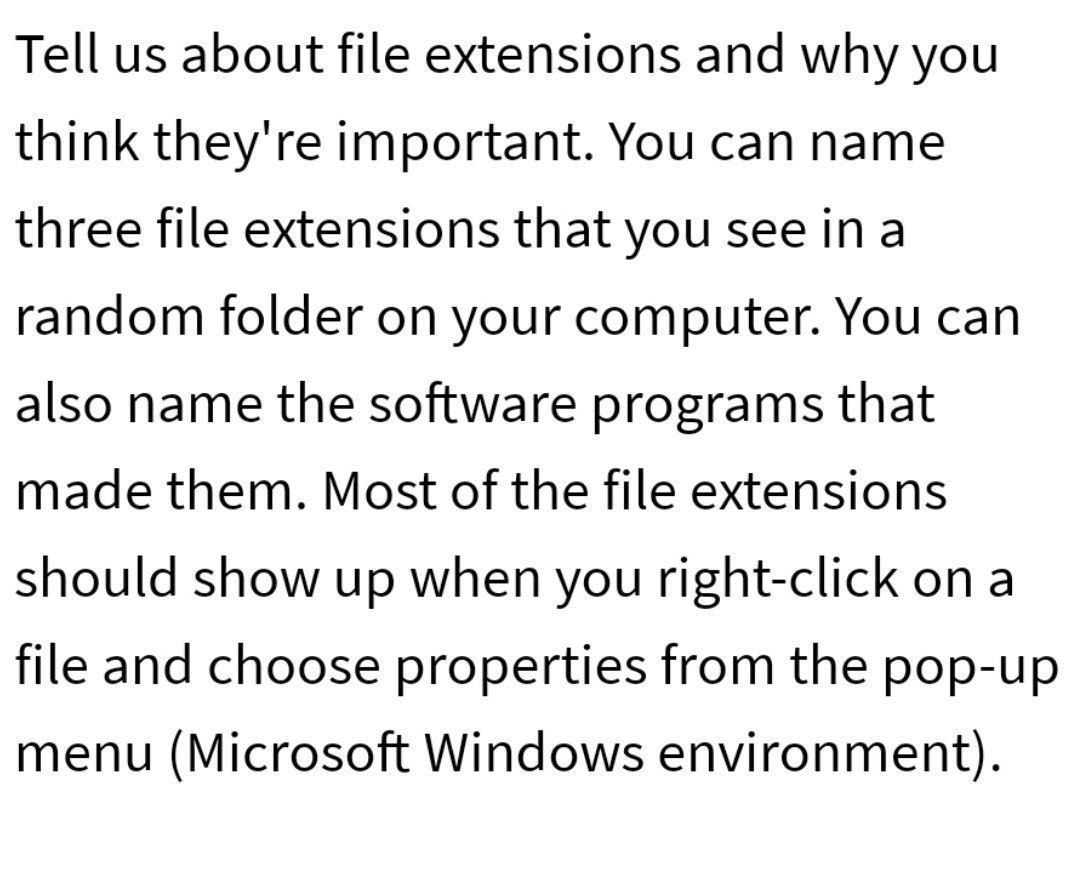 What are the popular file extensions kids should learn about?