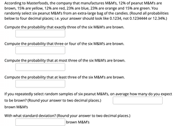 Probability Example: M&M's (AND with dependent events) 