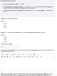 Suppose A is a symmetric matrix.
(Au)" :
u"A
