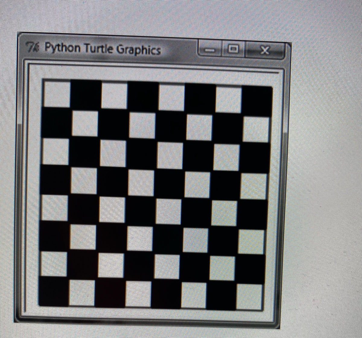 PYTHON CHESS BOARD USING TURTLE, Python