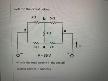 Answered: Refer To The Circuit Below D 30 B 50.… | Bartleby