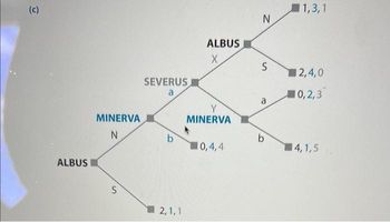 (c)
ALBUS
MINERVA
N
S
SEVERUS
a
2,1,1
ALBUS
X
MINERVA
0,4,4
N
S
a
b
1,3,1
2,4,0
0,2,3
4,1,5