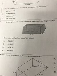 Answered: 6. A rectangular prism and its… | bartleby