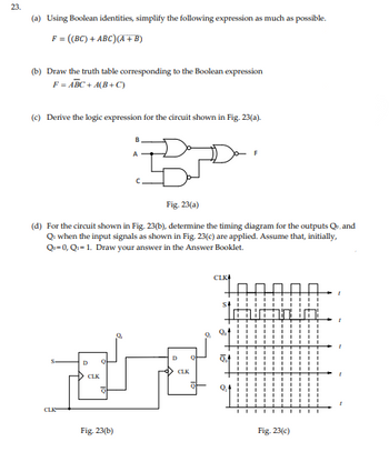 Answered: (a) Using Boolean Identities, Simplify… | Bartleby