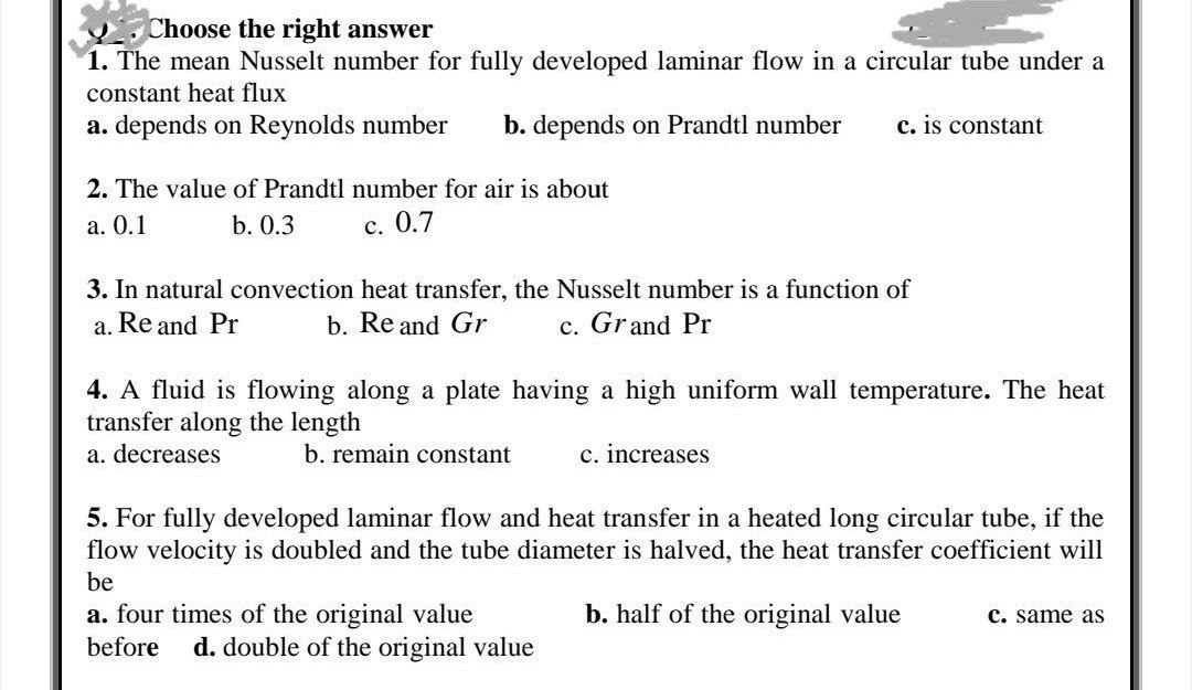 nusselt number for laminar flow