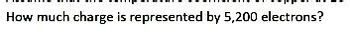 How much charge is represented by 5,200 electrons?