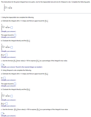 Answered: The instructions for the given integral… | bartleby