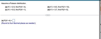 Answered Assume a Poisson distribution. a If bartleby