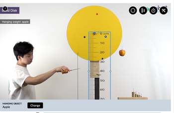 ?
Sud Disk
Hanging weight: apple
HANGING OBJECT
Apple
Change
cm
10
20
30
40
50
60
70
OX
ht