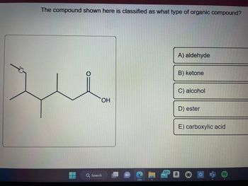 Answered: The compound shown here is classified… | bartleby