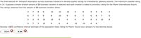 The International Air Transport Association surveys business travelers to develop quality ratings for transatlantic gateway airports. The maximum possible rating
is 10. Suppose a simple random sample of 50 business travelers is selected and each traveler is asked to provide a rating for the Miami International Airport.
The ratings obtained from the sample of 50 business travelers follow.
3
8
10
10
10
9
9
8
5
6
7
7
9
8
10
9
8
7
6
7
9
9.
10
10
8
9
8
10
8
4
7
3
10
8
9
8
10
10
8
8
Develop a 95% confidence interval estimate of the population mean rating for Miami. Round your answers to two decimal places.
5.19
6.84
