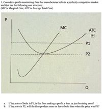 Answered: 1. Consider A Profit-maximizing Firm… | Bartleby