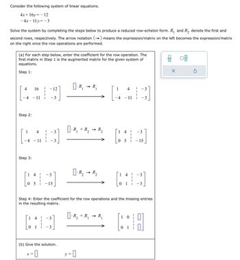 Answered Consider the following system of linear bartleby