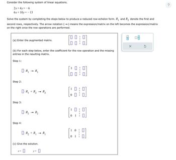 Answered Consider the following system of linear bartleby