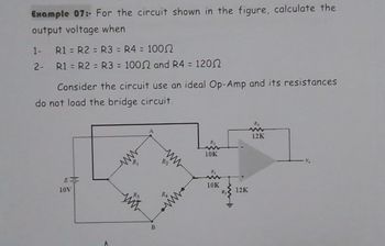 Answered: Example 07: For The Circuit Shown In… | Bartleby