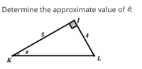 Determine the approximate value of a.
K
L
