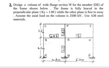 Answered: 3. Design a column of wide flange… | bartleby