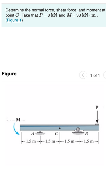 Answered: Determine the normal force, shear… | bartleby