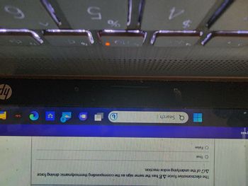 gress
The electromotive force AE has the same sign as the corresponding thermodynamic driving force
AG of the underlying redox reaction.
True
False
Q Search
D
%
5
tt
C
hp