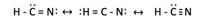 H-C = N: + :H = C- N: +
H-CEN
