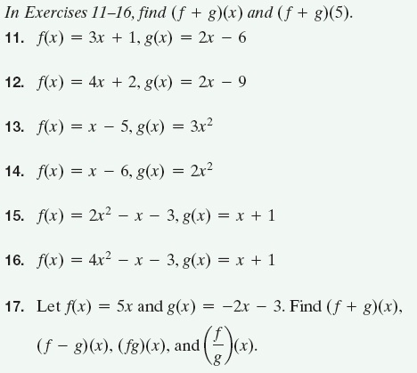 Answered In Exercises 11 16 Find F G X And Bartleby