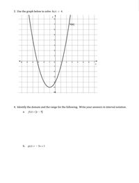 Answered: 3. Use the graph below to solve h(x) =… | bartleby