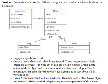 Answered: Problem: Create The Classes On The UML… | Bartleby