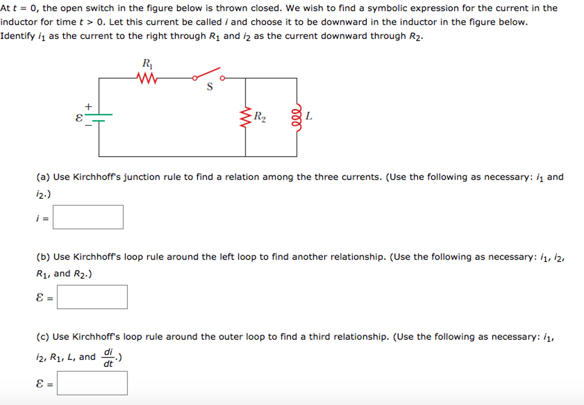 Answered: At t = 0, the open switch in the figure… | bartleby