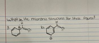 What are the resonance structures for these figures?
a.
ن من
H
b.