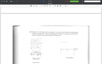 130% v
- +
7 Annotate
T| Edit
Trial expired Unlock Full Version
ENGR 263
A A A
4.8 Member AB is the beam under consideration. As shown in the illustration of the loading
condition, member AB is a single overhanging beam. Beam AB supports a 500-lb/ft uni-
formly distributed floor load on the beam overhang only.
Overneia
4 Fr
Stee ream
(reactions)
R.
Free-body diagram
(negligible weight)
Loading condition
