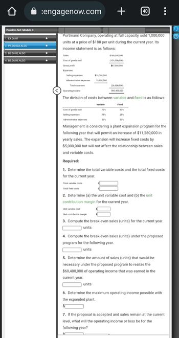 Answered: Portmann Company, Operating At Full… | Bartleby